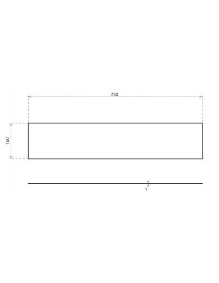 Προστατευτική πλάκα πόρτας αυτοκόλλητη inox 730x150 mm THIRARD THIRARD - 2