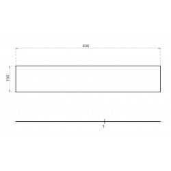 Προστατευτική πλάκα πόρτας αυτοκόλλητη inox 830x150 mm THIRARD THIRARD - 1 2