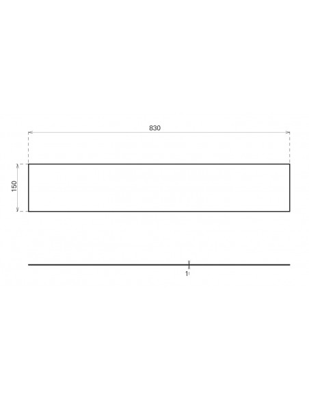 Προστατευτική πλάκα πόρτας αυτοκόλλητη inox 830x150 mm THIRARD THIRARD - 2