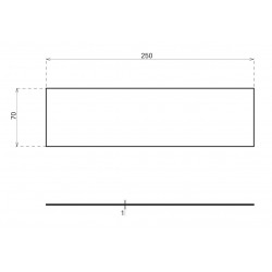 Πλάκα ώθησης πόρτας αυτοκόλλητη inox 250x70 mm THIRARD THIRARD - 1 2