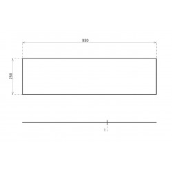 Προστατευτική πλάκα πόρτας αυτοκόλλητη inox 930x250 mm THIRARD THIRARD - 1 2