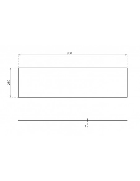 Προστατευτική πλάκα πόρτας αυτοκόλλητη inox 930x250 mm THIRARD THIRARD - 2
