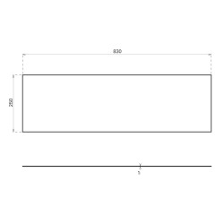 Προστατευτική πλάκα πόρτας αυτοκόλλητη inox 830x250 mm THIRARD THIRARD - 1 2