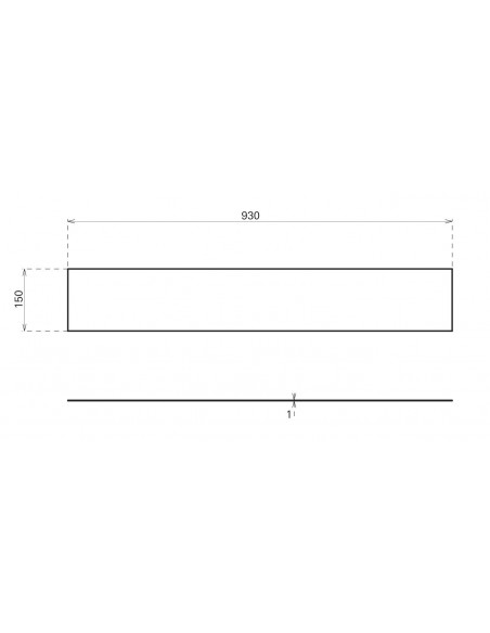 Προστατευτική πλάκα πόρτας αυτοκόλλητη inox 930x150 mm THIRARD THIRARD - 2
