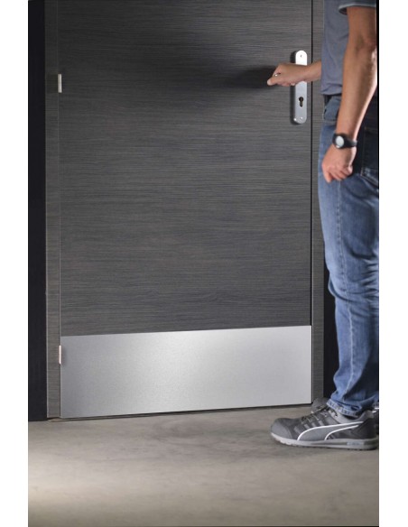 Προστατευτική πλάκα πόρτας αυτοκόλλητη inox 930x150 mm THIRARD THIRARD - 3