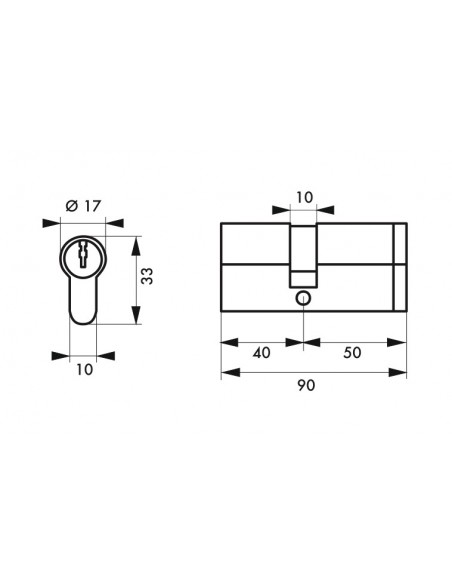 Κύλινδρος ασφαλείας HG5+ 40X50 νίκελ - 3 κλειδιά THIRARD THIRARD - 2