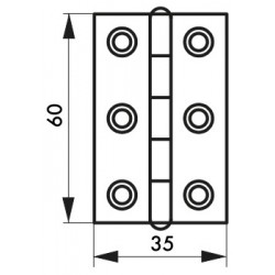 Μεντεσές ορειχάλκινος 60X35 THIRARD THIRARD - 1 2