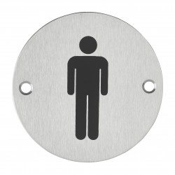 Ταμπελάκι Φ76 inox βιδωτό - WC ανδρών THIRARD THIRARD - 1