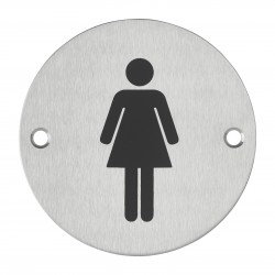 Ταμπελάκι Φ76 inox βιδωτό - WC γυναικών THIRARD THIRARD - 1