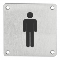 Ταμπελάκι 100 x 100 χιλ. inox βιδωτό - WC ανδρών THIRARD THIRARD - 1