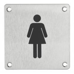 Ταμπελάκι 100 x 100 χιλ. inox βιδωτό - WC γυναικών THIRARD THIRARD - 1