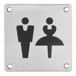 Ταμπελάκι 100 x 100 χιλ. inox βιδωτό - WC THIRARD THIRARD - 1