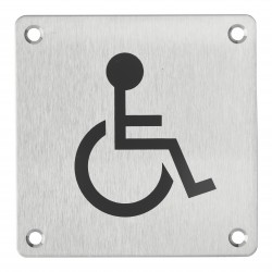 Ταμπελάκι 100 x 100 χιλ. inox βιδωτό - WC ατόμων με κινητικές δυσκολίες THIRARD THIRARD - 1