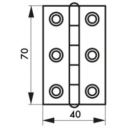 Μεντεσές ορειχάλκινος 70X40 THIRARD THIRARD - 1 2