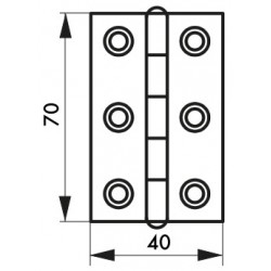 Μεντεσές ατσάλινος 70X40 THIRARD THIRARD - 1 2