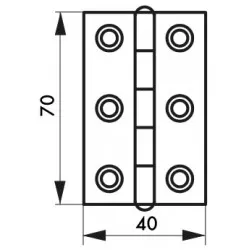 Μεντεσές ατσάλινος 70X40 THIRARD THIRARD - 1 2