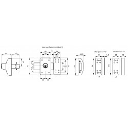 Πρόσθετη ασφάλεια με κύλινδρο 40 χιλ DESIGN ασημί - 3 κλειδιά THIRARD THIRARD - 1 2
