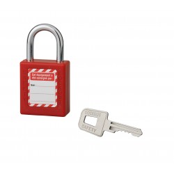 Λουκέτο πλαστικό lockout 40 χιλ. κόκκινο με ατσάλινο λαιμό ύψους 25 χιλ. 1 κλειδί THIRARD THIRARD - 1 2