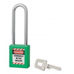 Λουκέτο πλαστικό lockout 40 χιλ. πράσινο με ατσάλινο λαιμό ύψους 76 χιλ. 1 κλειδί THIRARD THIRARD - 1