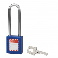 Λουκέτο πλαστικό lockout 40 χιλ. μπλε με ατσάλινο λαιμό ύψους 76 χιλ. 1 κλειδί THIRARD THIRARD - 1 2