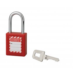 Λουκέτο πλαστικό lockout 40 χιλ. κόκκινο με ατσάλινο λαιμό ύψους 38 χιλ. 1 κλειδί THIRARD THIRARD - 1 2