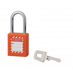 Λουκέτο πλαστικό lockout 40 χιλ. πορτοκαλί με ατσάλινο λαιμό ύψους 38 χιλ. 1 κλειδί THIRARD THIRARD - 1 2