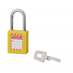Λουκέτο πλαστικό lockout 40 χιλ. κίτρινο με ατσάλινο λαιμό ύψους 38 χιλ. 1 κλειδί THIRARD THIRARD - 1 2