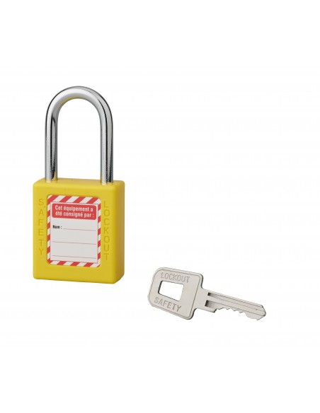 Λουκέτο πλαστικό lockout 40 χιλ. κίτρινο με ατσάλινο λαιμό ύψους 38 χιλ. 1 κλειδί THIRARD THIRARD - 2