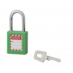 Λουκέτο πλαστικό lockout 40 χιλ. πράσινο με ατσάλινο λαιμό ύψους 38 χιλ. 1 κλειδί THIRARD THIRARD - 1 2