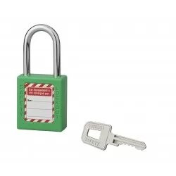 Λουκέτο πλαστικό lockout 40 χιλ. πράσινο με ατσάλινο λαιμό ύψους 38 χιλ. 1 κλειδί THIRARD THIRARD - 1 2