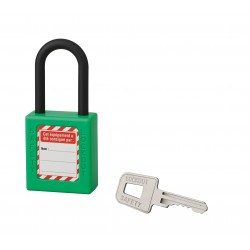 Λουκέτο πλαστικό lockout 40 χιλ. πράσινο με λαιμό nylon ύψους 38 χιλ. 1 κλειδί THIRARD THIRARD - 1 2