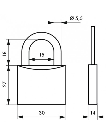 Λουκέτο  Astrolock 30 χιλ. (Τοξότης) - 3 κλειδιά THIRARD THIRARD - 2