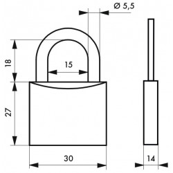 Λουκέτο  Astrolock 30 χιλ. ( Ταύρος) - 3 κλειδιά THIRARD THIRARD - 1 2