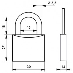 Λουκέτο  Astrolock 30 χιλ. (Ιχθείς) - 3 κλειδιά THIRARD THIRARD - 1 2