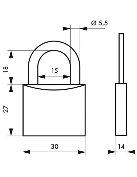 Λουκέτο  Astrolock 30 χιλ. (Καρκίνος) - 3 κλειδιά THIRARD THIRARD - 2