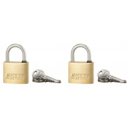 Σετ 2 Λουκέτα Mach3 λαιμός inox 35χιλ. - 6 κοινά κλειδιά  THIRARD THIRARD - 1