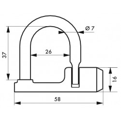 Λουκέτο VINTAGE 329 βιδωτό THIRARD THIRARD - 1 2
