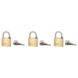 Σετ 3 Λουκέτα Mach3 λαιμός inox 45χιλ. -  6 κοινά κλειδιά  THIRARD THIRARD - 1