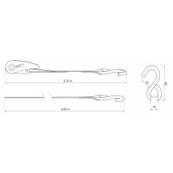 Σετ 2 Ιμάντες πρόσδεσης 27mm x 5,00m άγγιστρο S  THIRARD THIRARD - 1 2