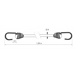 Σετ 2 Χταπόδια  Φ8mm x  x1,00 cm με άγγιστρο - κόκκινο  THIRARD THIRARD - 1 2