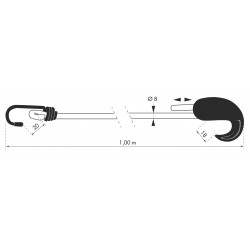 Χταπόδι Φ8mm x 1,00m με άγγιστρο  THIRARD THIRARD - 1 2