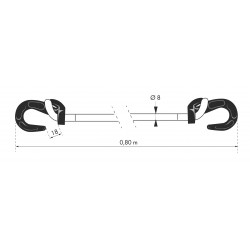 Χταπόδι Φ8mm x 80cm με άγγιστρο + κρίκο THIRARD THIRARD - 1 2