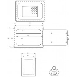 Χρηματοκιβώτιο με συνδυασμό 350X300X220 THIRARD THIRARD - 1 2