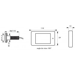 Ψηφιακό μάτι πόρτας 100° SP SP - 1 2