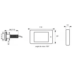 Ψηφιακό μάτι πόρτας 100° SP SP - 1 2