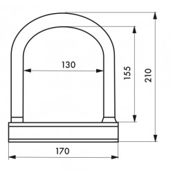 Λουκέτο μηχανής U Φ16 - 170 x 210 χιλ. - 3 κλειδιά THIRARD THIRARD - 1 2