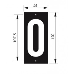 Ταμπελάκι αριθμός 0 56 x 120 χιλ. βιδωτό THIRARD THIRARD - 1 2