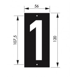 Ταμπελάκι αριθμός 1 56 x 120 χιλ. βιδωτό THIRARD THIRARD - 1 2