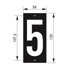 Ταμπελάκι αριθμός 5 56 x 120 χιλ. βιδωτό THIRARD THIRARD - 1 2
