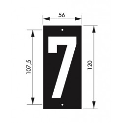 Ταμπελάκι αριθμός 7 56 x 120 χιλ. βιδωτό THIRARD THIRARD - 1 2